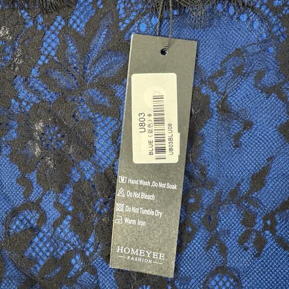 Romantic Bodycon Dress 8 Black Lace Overlay Date Night Cocktail Moody Whimsigoth - Picture 3 of 13